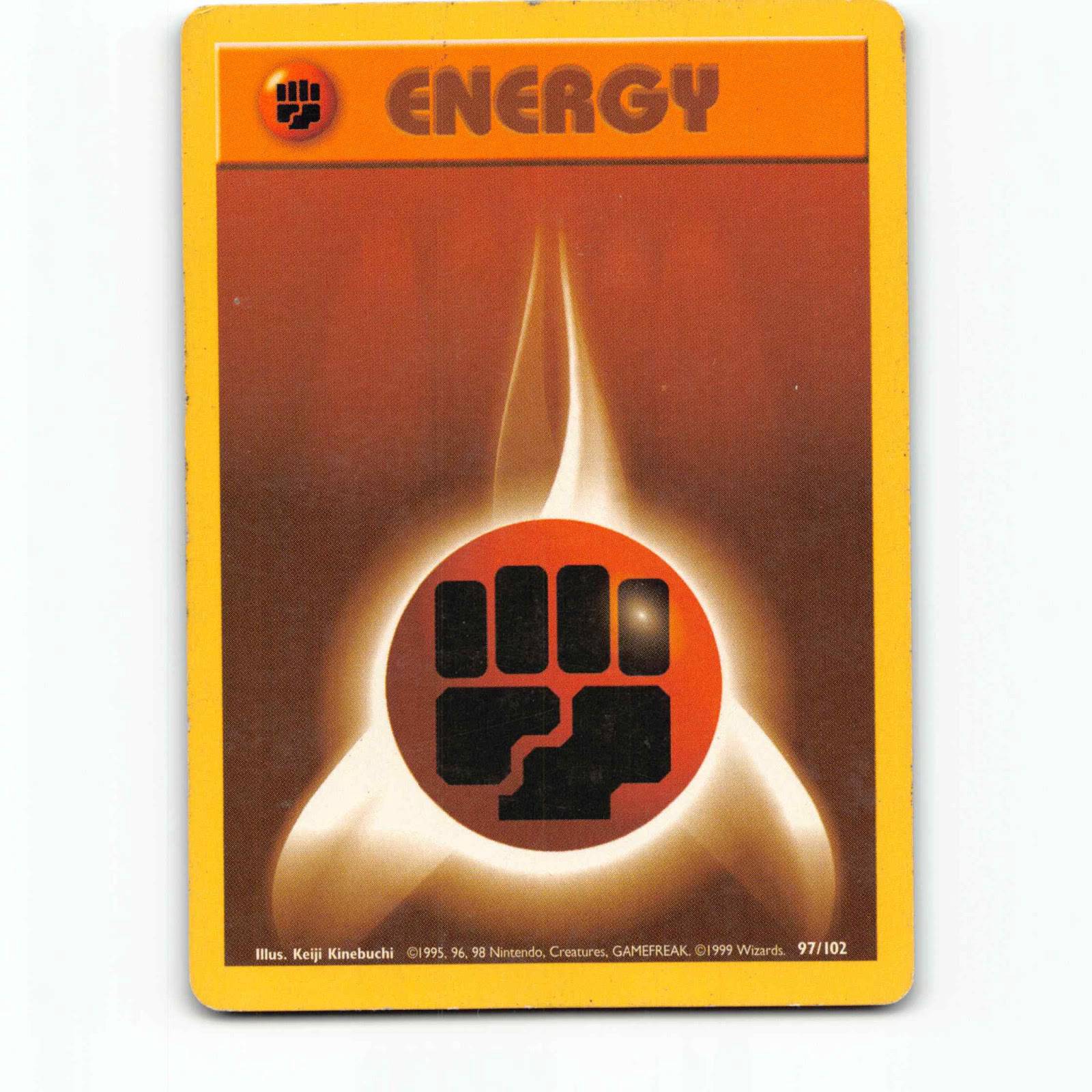 Fighting Energy 97 Pokémon BS EN 97/102 Base Set Pokemon Kort