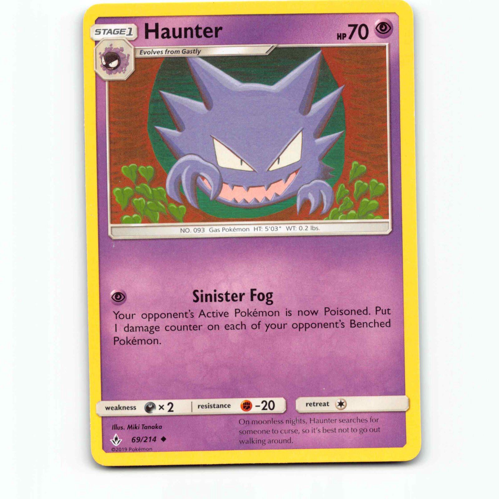 Haunter 69 Pokémon UNB EN 69/214 Unbroken Bonds Pokemon Kort Sun & Moon