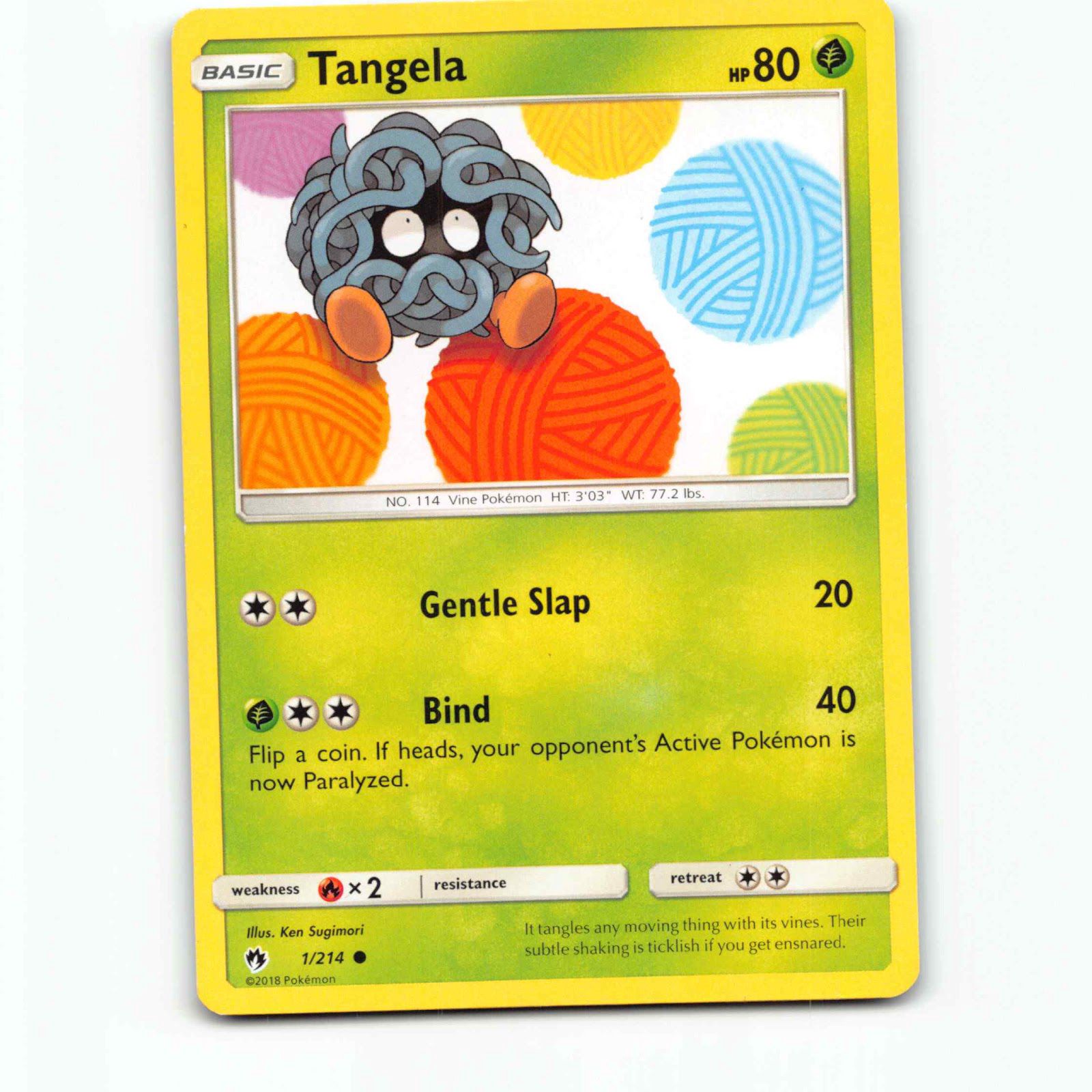 Tangela 1 Pokémon LOT EN 1/214 Lost Thunder Pokemon Kort Sun & Moon