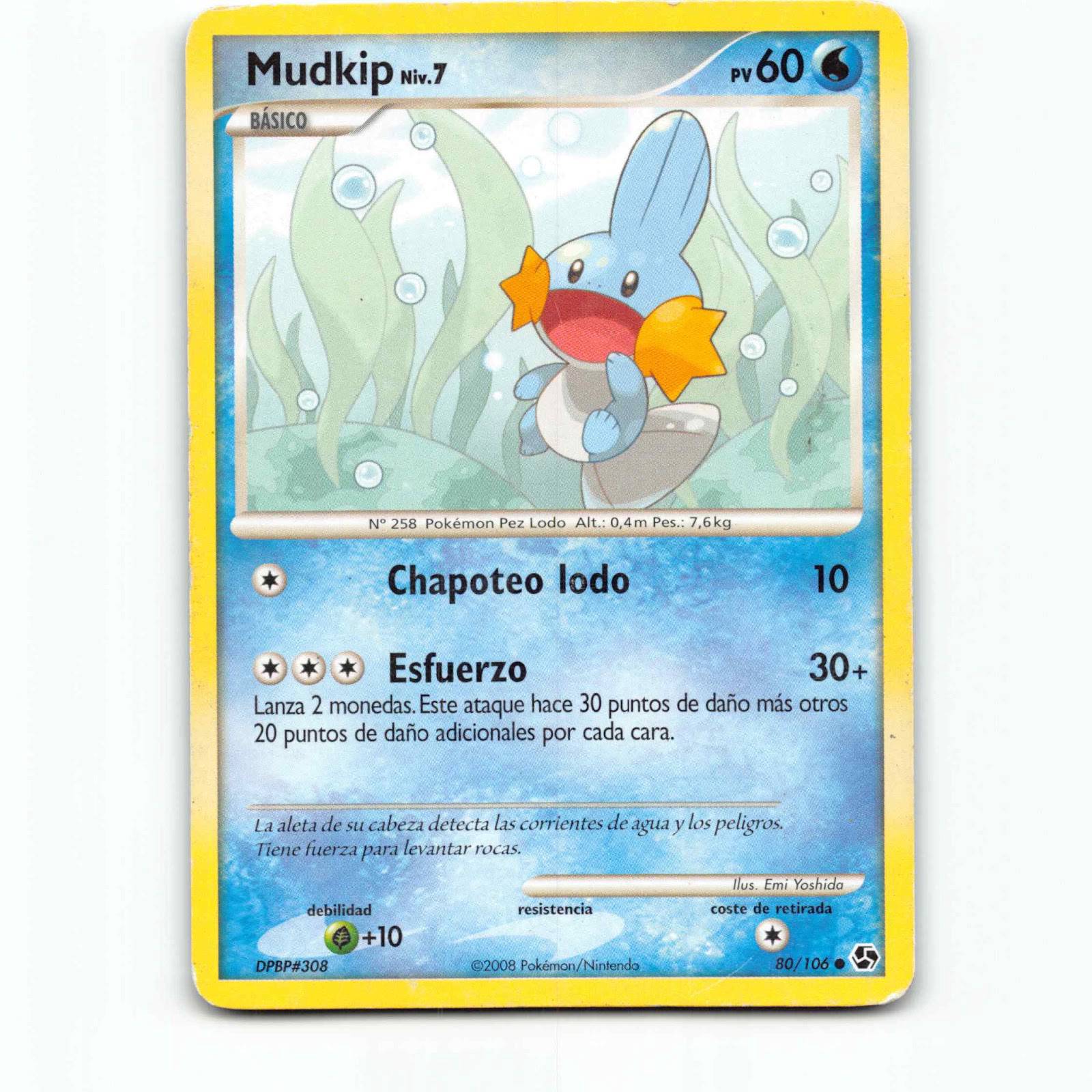 Mudkip 80 Pokémon GE ES 80/106 Great Encounters Pokemon Kort Diamond and Pearl