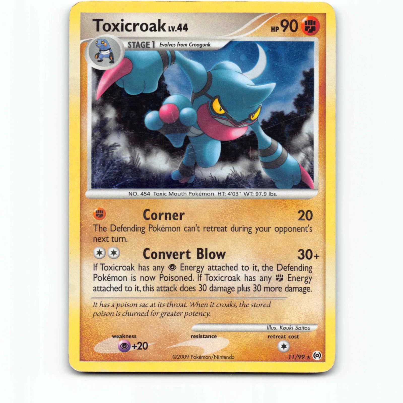 Toxicroak 11 Holo Pokémon AR EN 11/99 Arceus Pokemon Kort Platinum