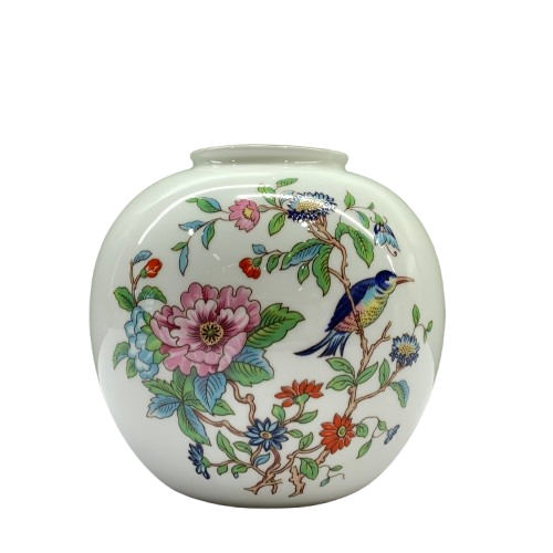 Aynsley Pembroke Vas Vit Rund Blommor England Bone China