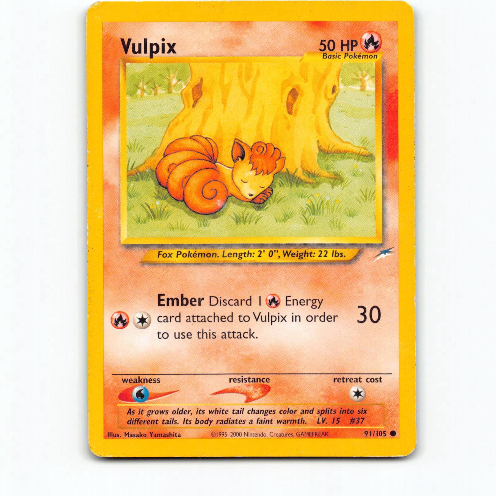 Vulpix 91 Pokémon N4 EN 091/105 Neo Destiny Pokemon Kort Wizards of The Coast