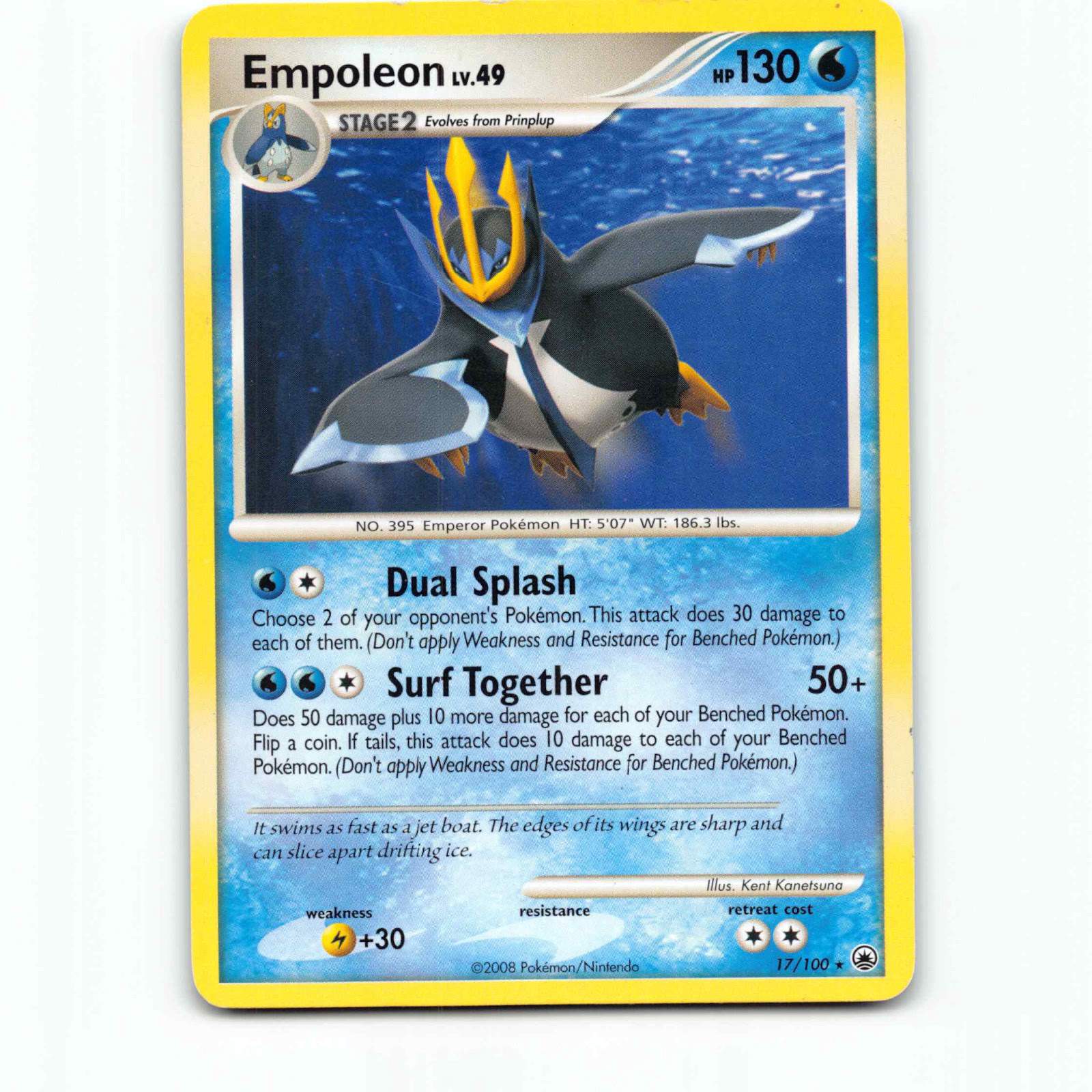 Empoleon 17 Pokémon MD EN 17/100 Majestic Dawn Pokemon Kort Diamond and Pearl