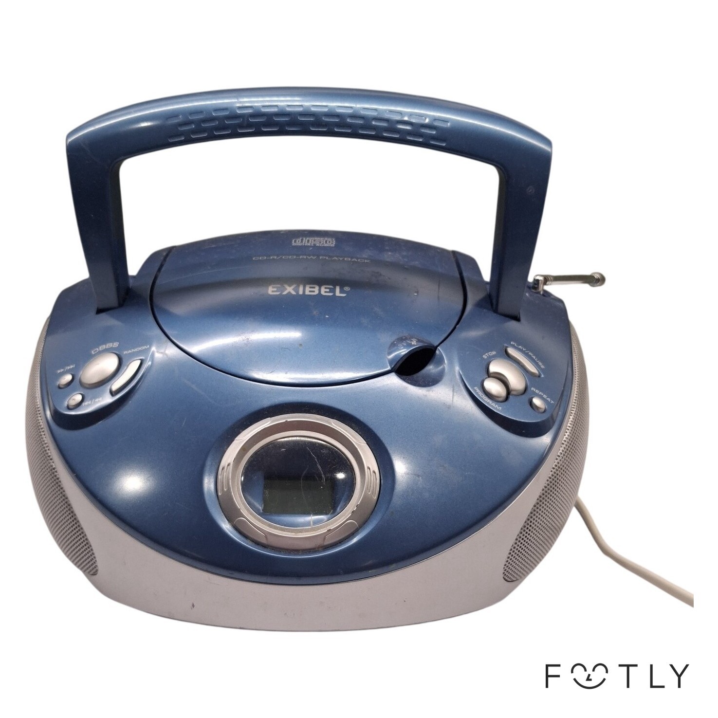 Exibel KW-94R-Blue CD-Radio Bärbar CD-Spelare FM AM AUX Blå Clas Ohlson