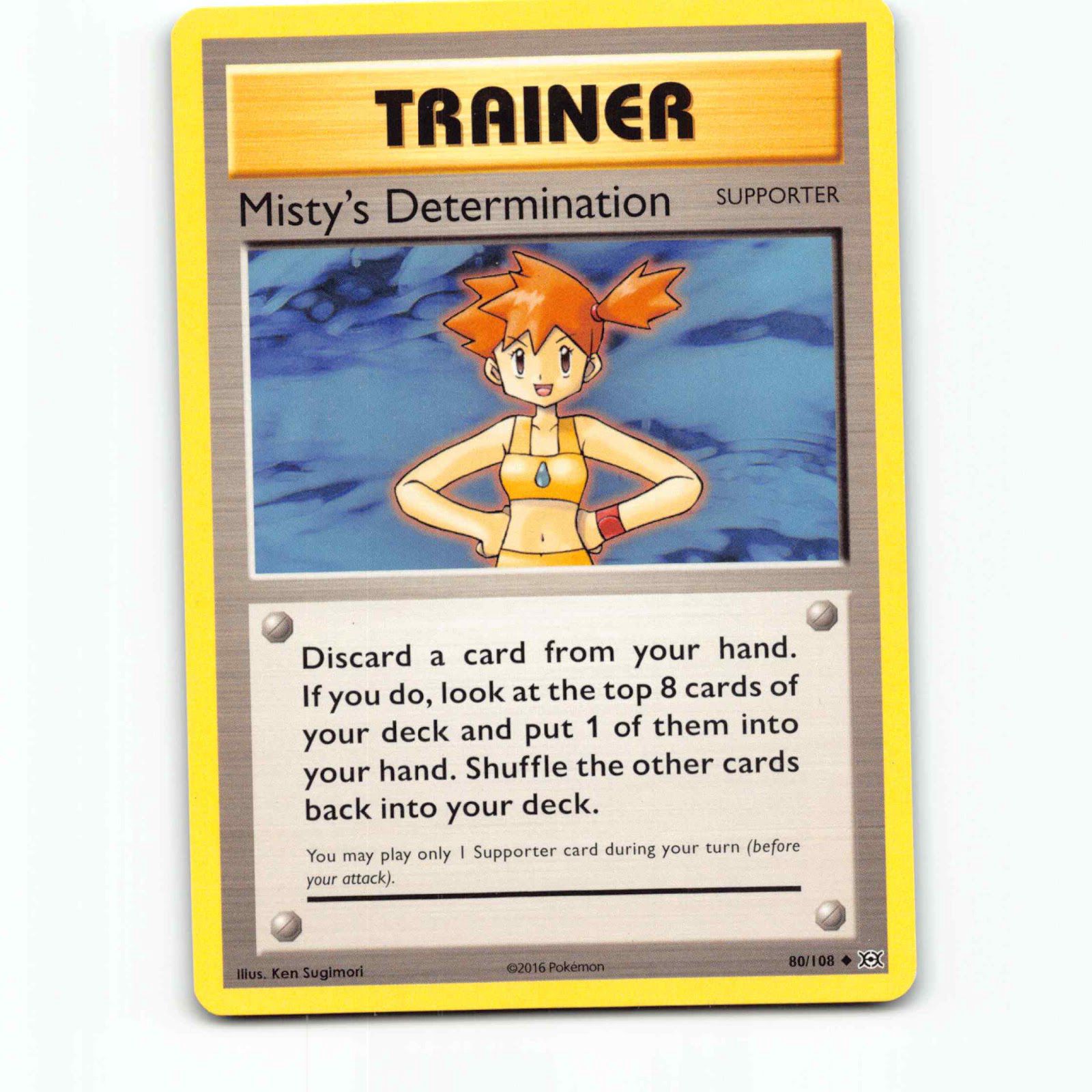 Misty's Determination 80 Pokémon EVO EN 80/108 Evolutions Pokemon Kort XY-Era