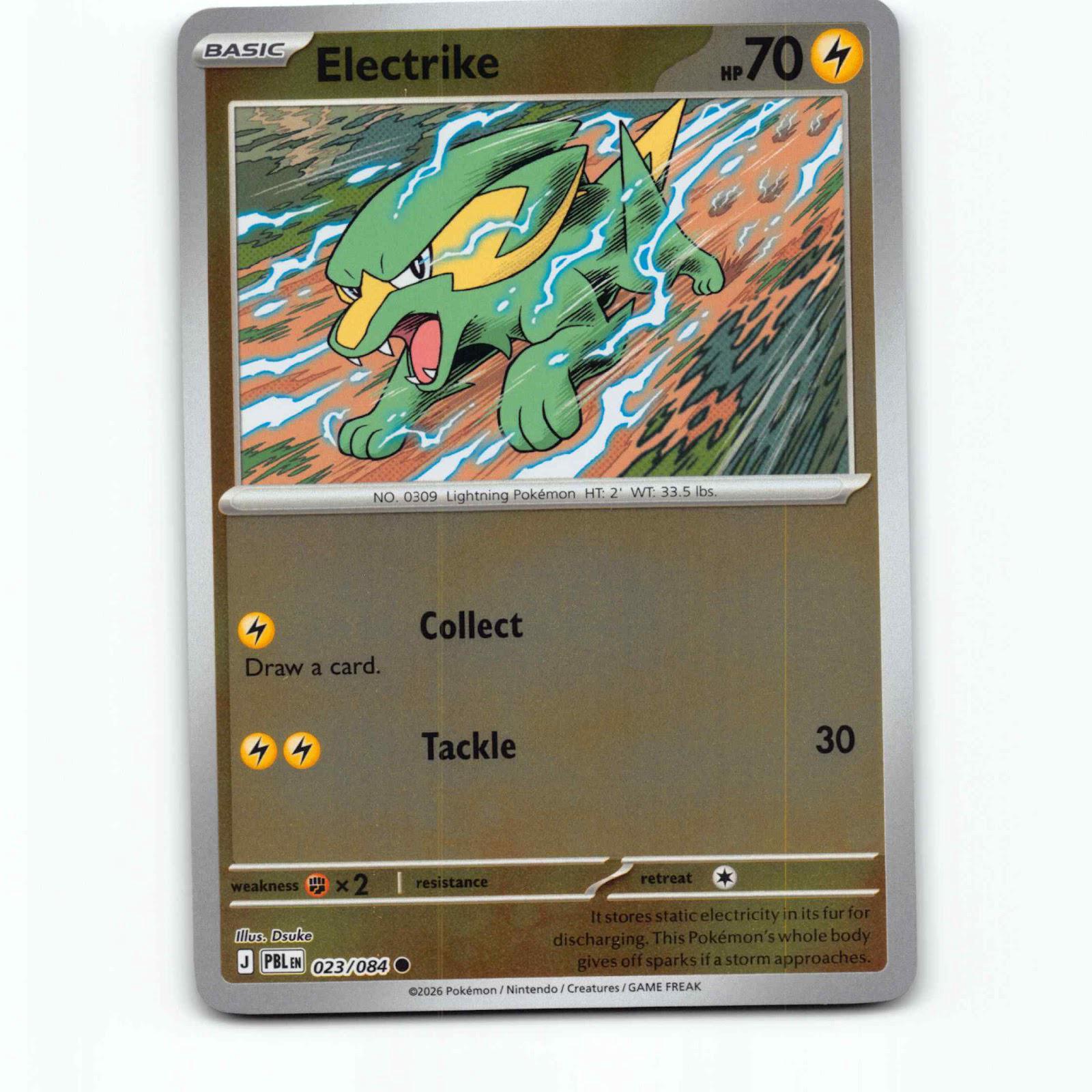 Electrike 23 Reverse Holo Pokémon PBL EN 023/084 Pitch Black Pokemon Kort