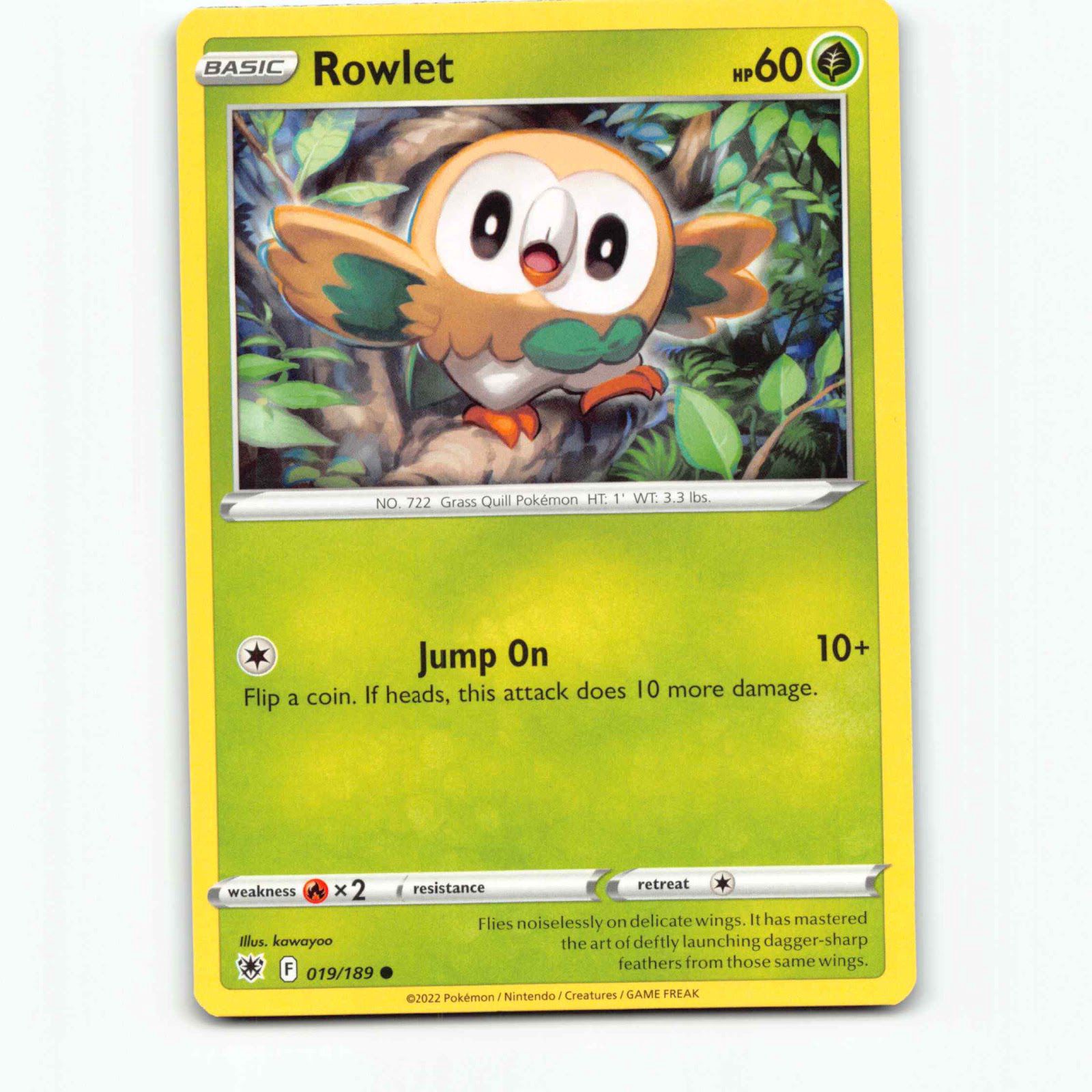 Rowlet 19 Pokémon ASR EN 019/189 Astral Radiance Pokemon Kort Sword & Shield