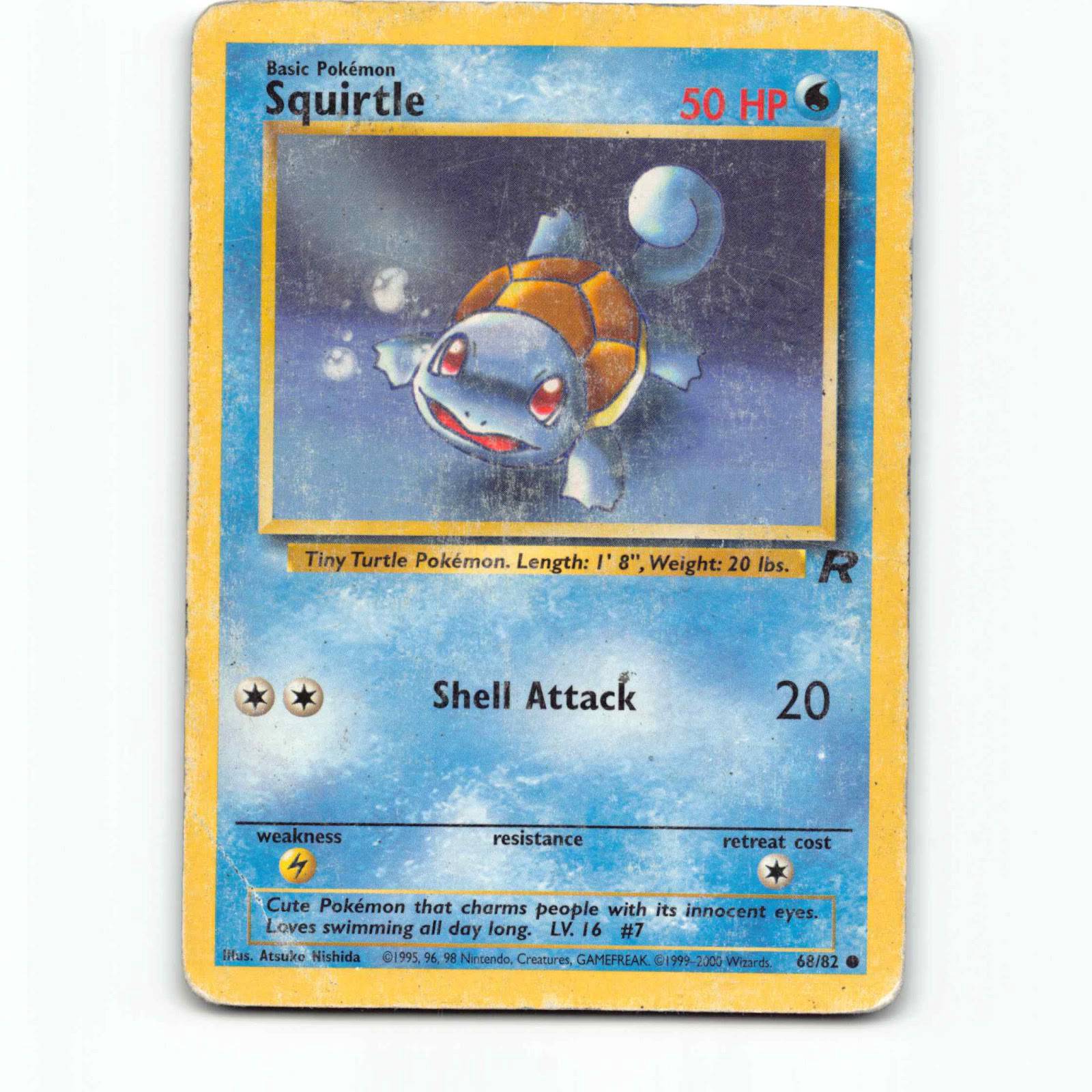 Squirtle 68 Pokémon TR EN 68/82 Team Rocket Pokemon Kort Wizards of The Coast