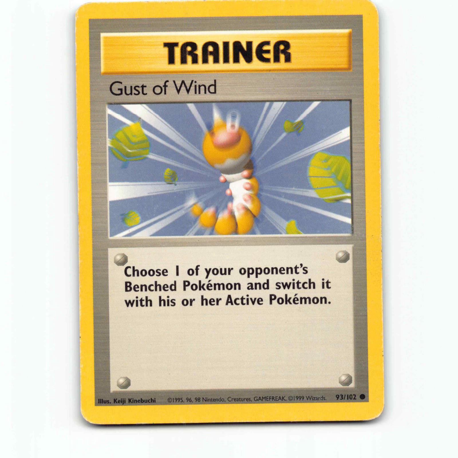 Gust of Wind 93 Pokémon BS EN 93/102 Base Set Pokemon Kort Wizards of The Coast