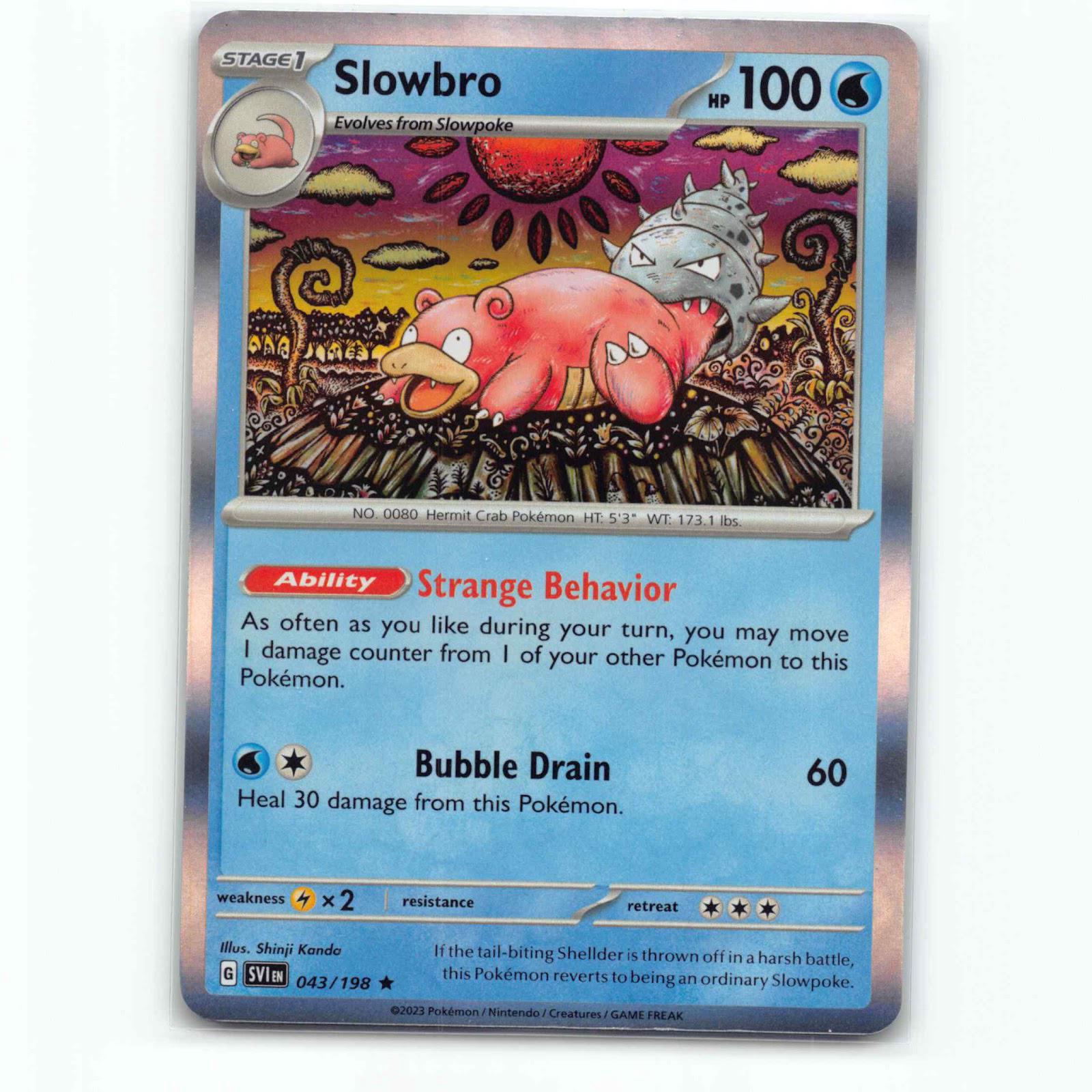 Slowbro 43 Holo Pokémon SVI EN 043/198 Scarlet & Violet Pokemon Kort
