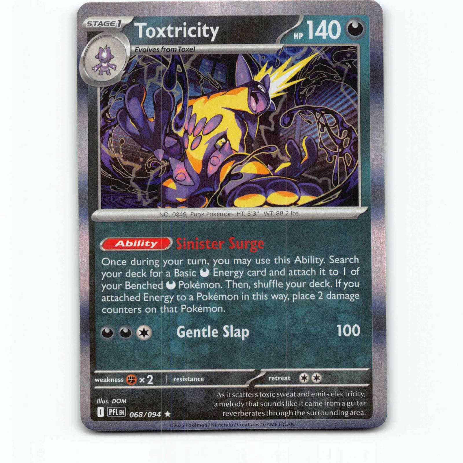 Toxtricity 68 Holo Pokémon PFL EN 068/094 Phantasmal Flames Pokemon Kort