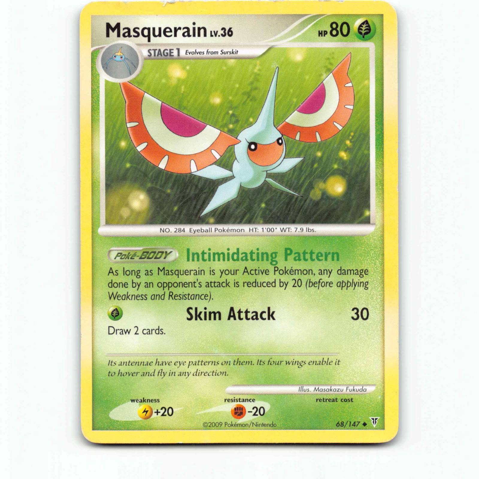 Masquerain 68 Pokémon SV EN 68/147 Supreme Victors Pokemon Kort Platinum