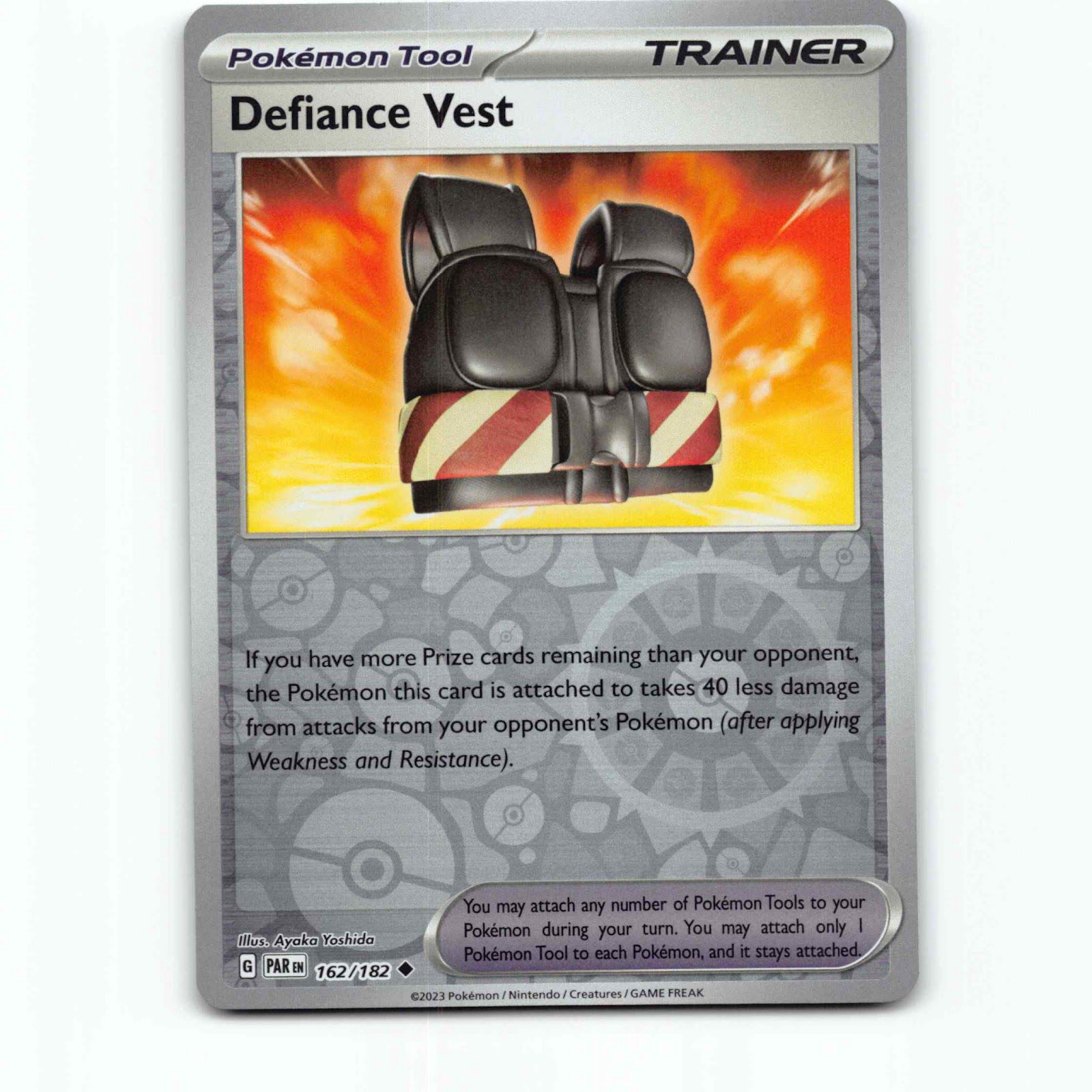 Defiance Vest 162 Reverse Holo Pokémon PAR EN 162/182 Paradox Rift Pokemon Kort