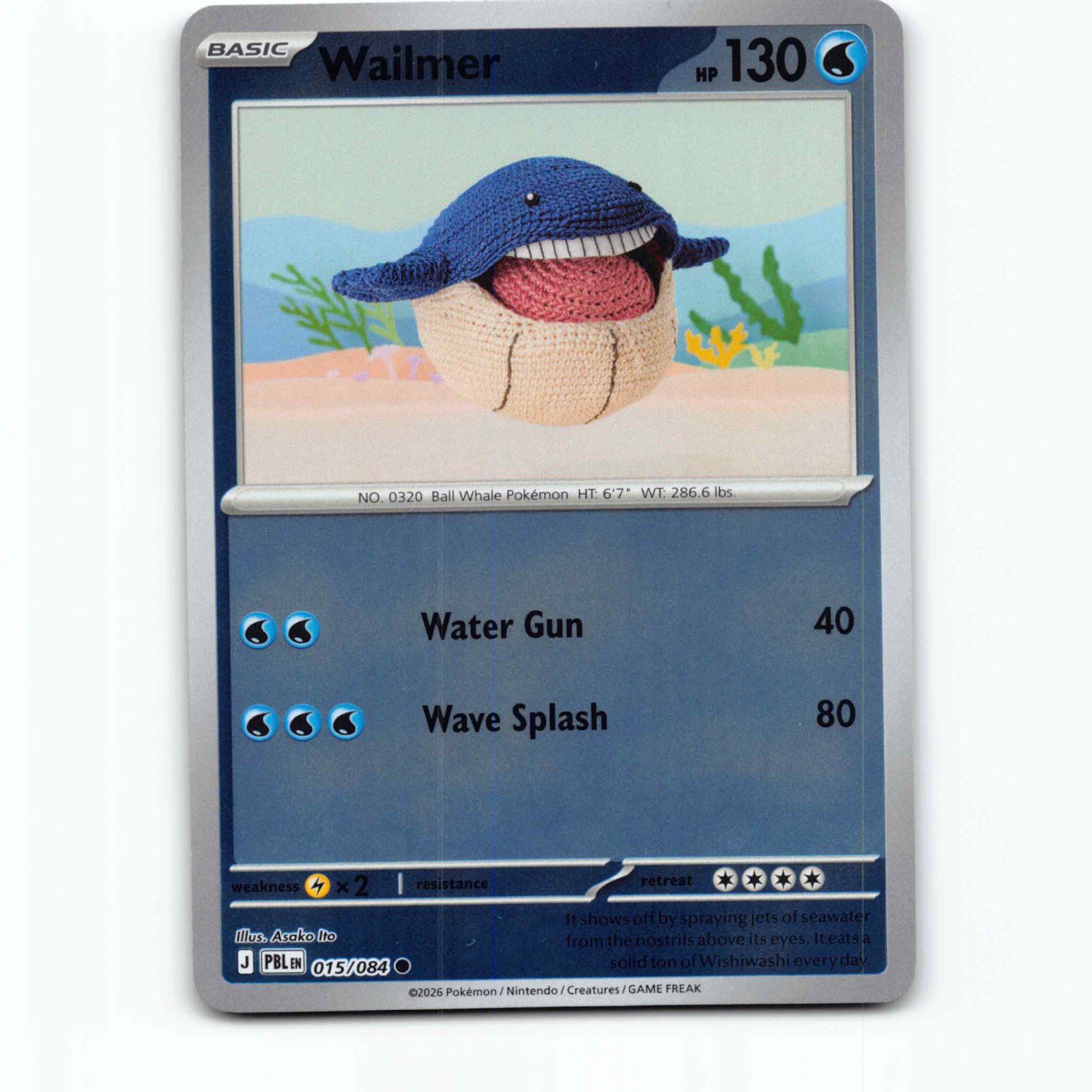 Wailmer 15 Reverse Holo Pokémon PBL EN 015/084 Pitch Black Pokemon Kort