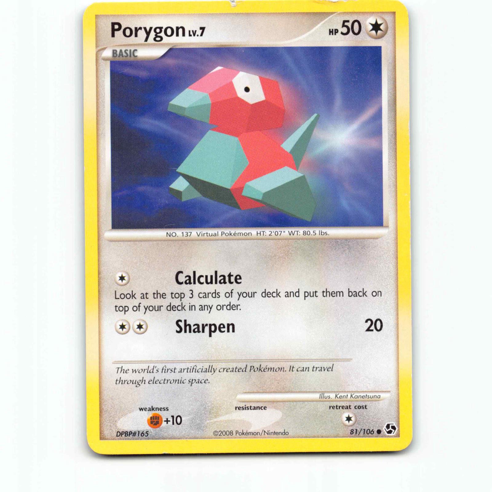 Porygon 81 Pokémon GE EN 81/106 Great Encounters Pokemon Kort Diamond and Pearl