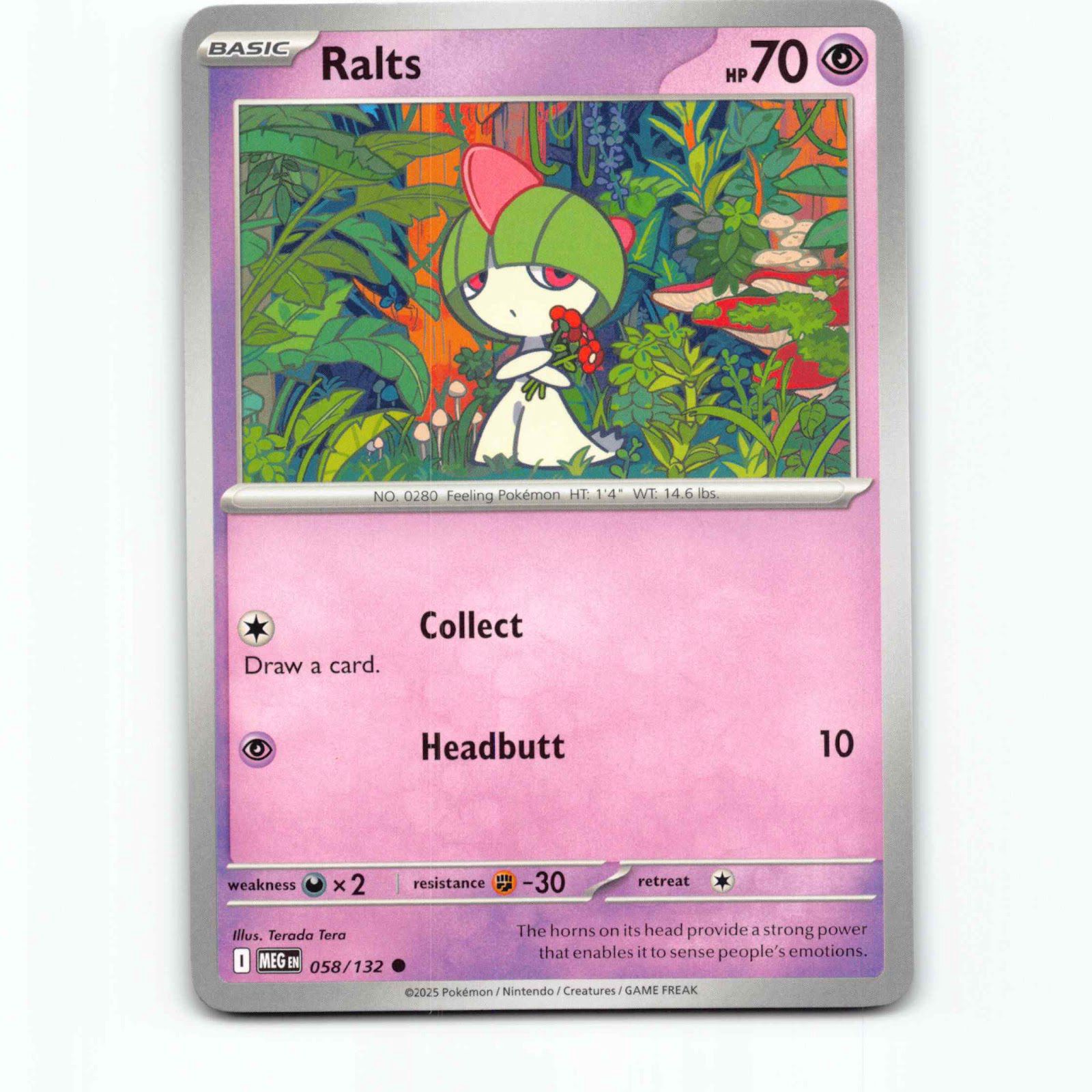 Ralts 58 Pokémon MEG EN 058/132 Mega Evolution Pokemon Kort Mega Evolution