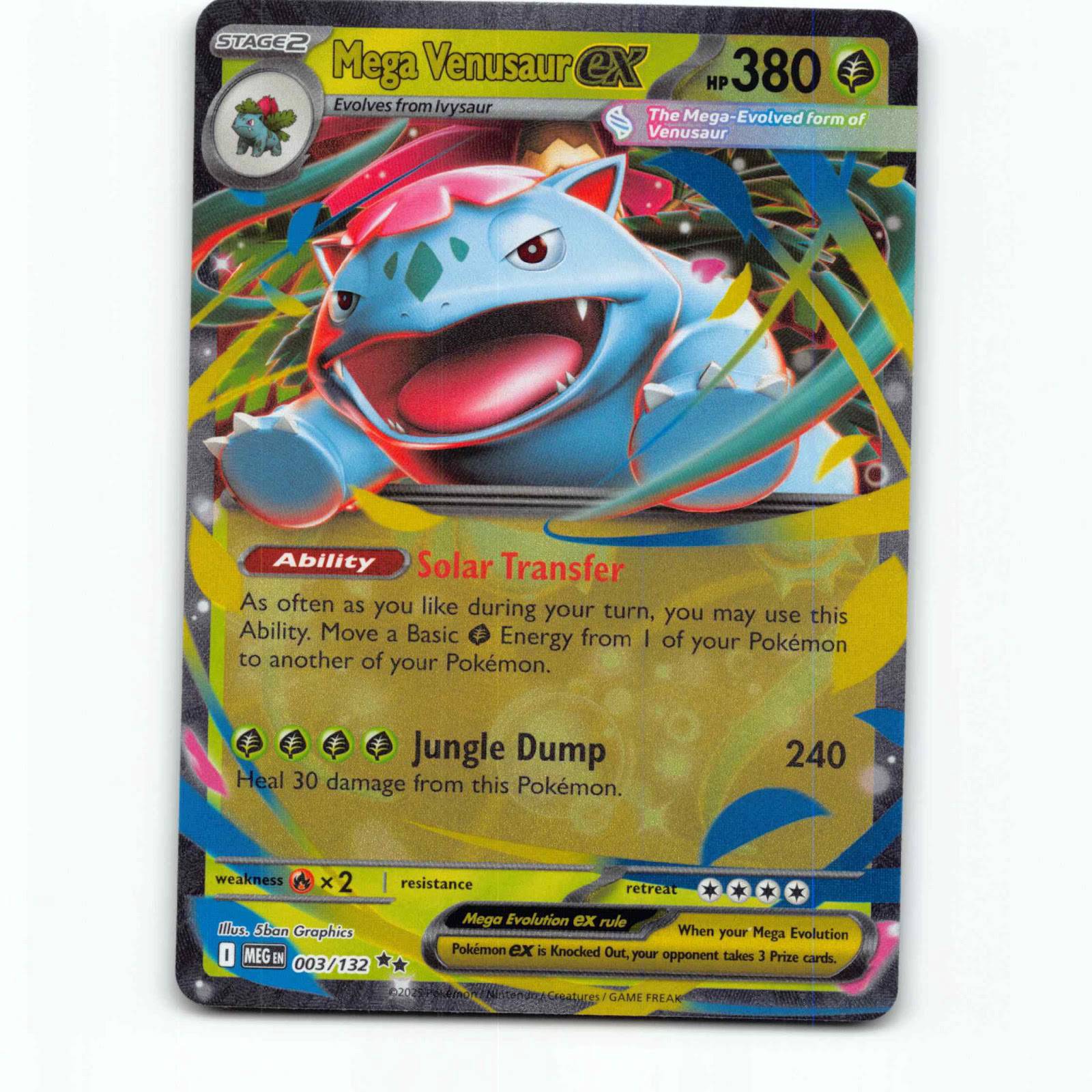 Mega Venusaur ex 3 Double Rare Pokémon MEG EN 003/132 Mega Evolution