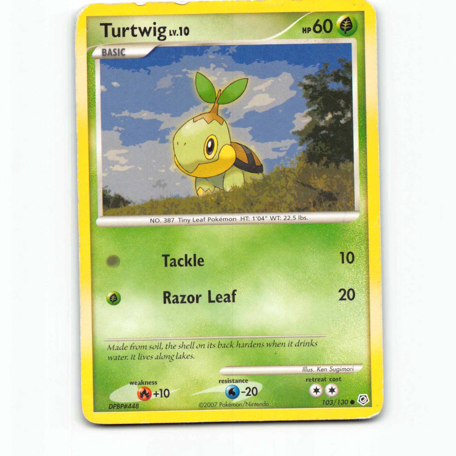 Turtwig 103 Pokémon DP EN 103/130 Diamond & Pearl Pokemon Kort Diamond and Pearl