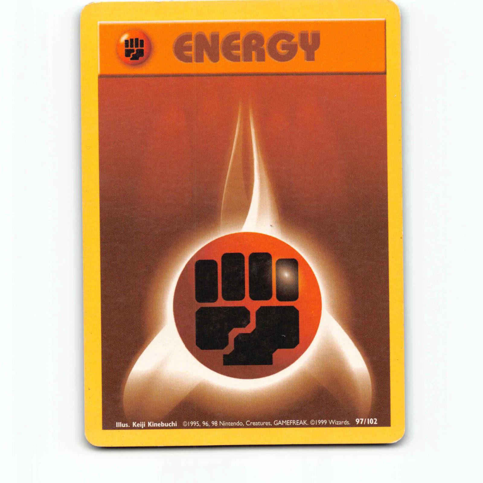 Fighting Energy 97 Pokémon BS EN 97/102 Base Set Pokemon Kort