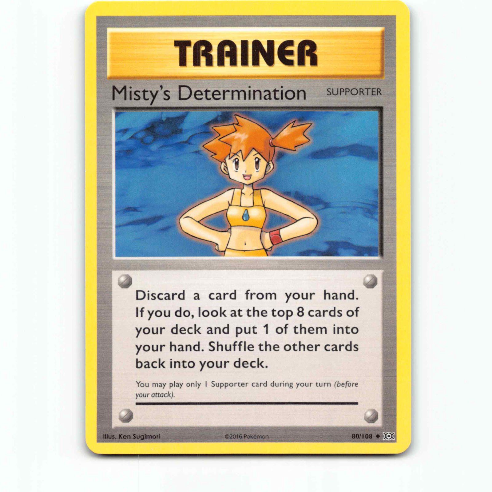 Misty's Determination 80 Pokémon EVO EN 80/108 Evolutions Pokemon Kort XY-Era