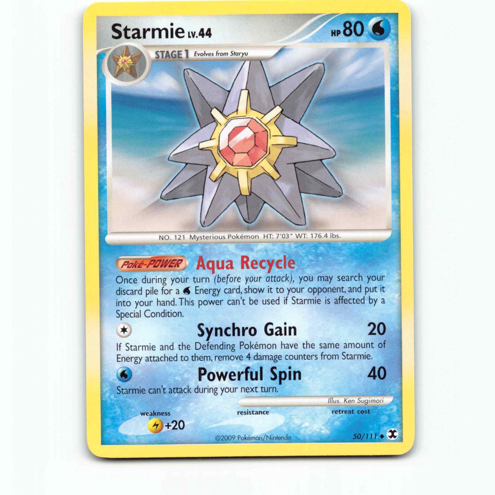 Starmie 50 Pokémon RR EN 50/111 Rising Rivals Pokemon Kort Platinum