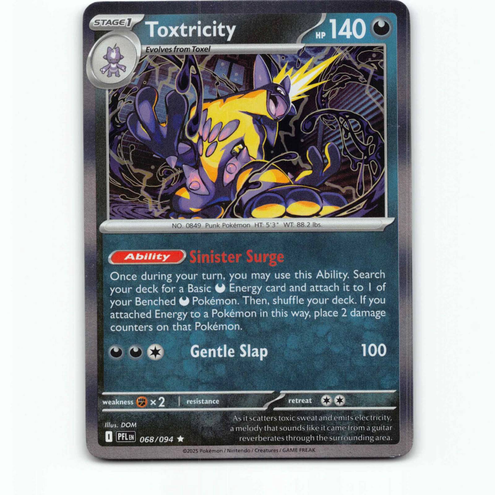 Toxtricity 68 Holo Pokémon PFL EN 068/094 Phantasmal Flames Pokemon Kort