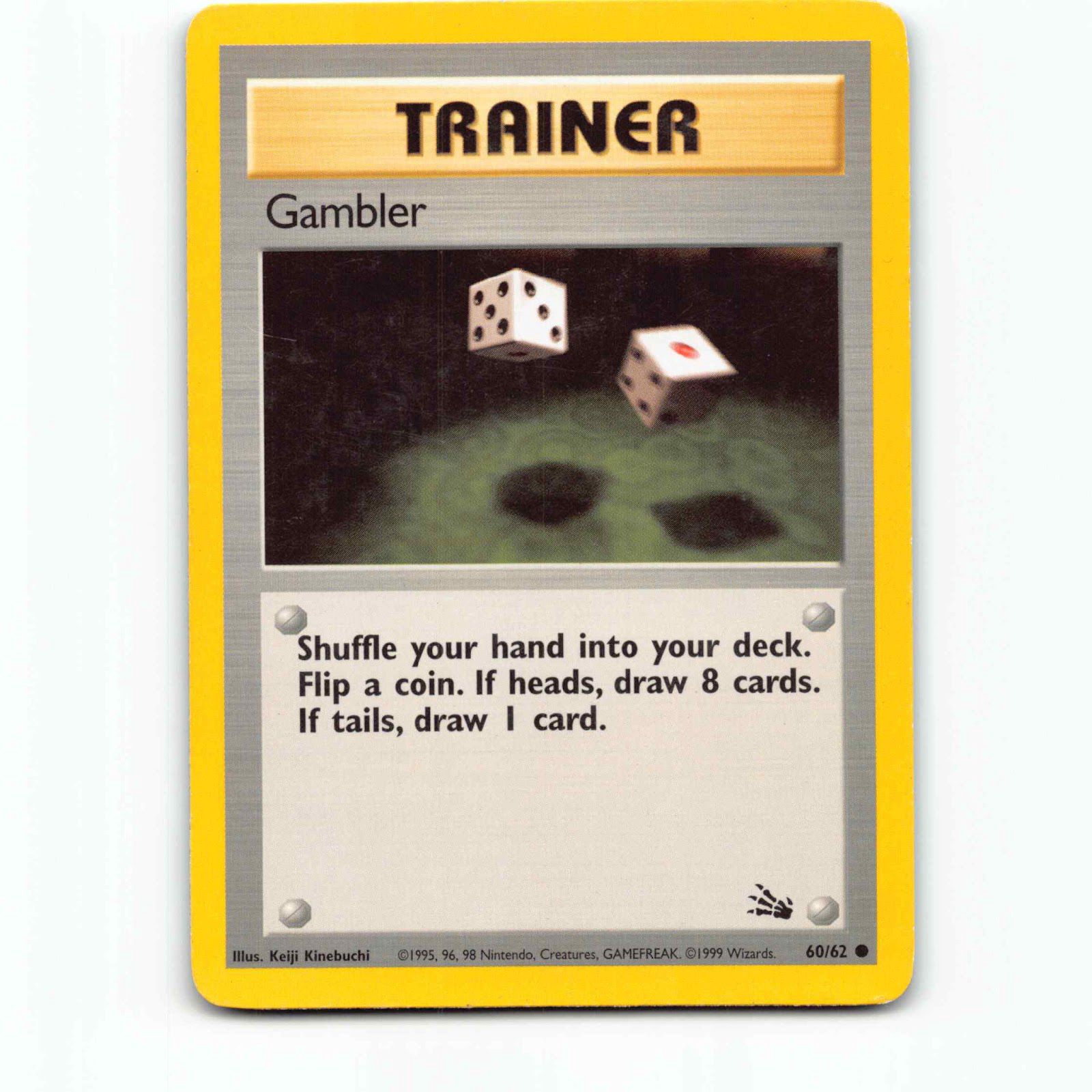 Gambler 60 Pokémon FO EN 60/62 Fossil Pokemon Kort Wizards of The Coast