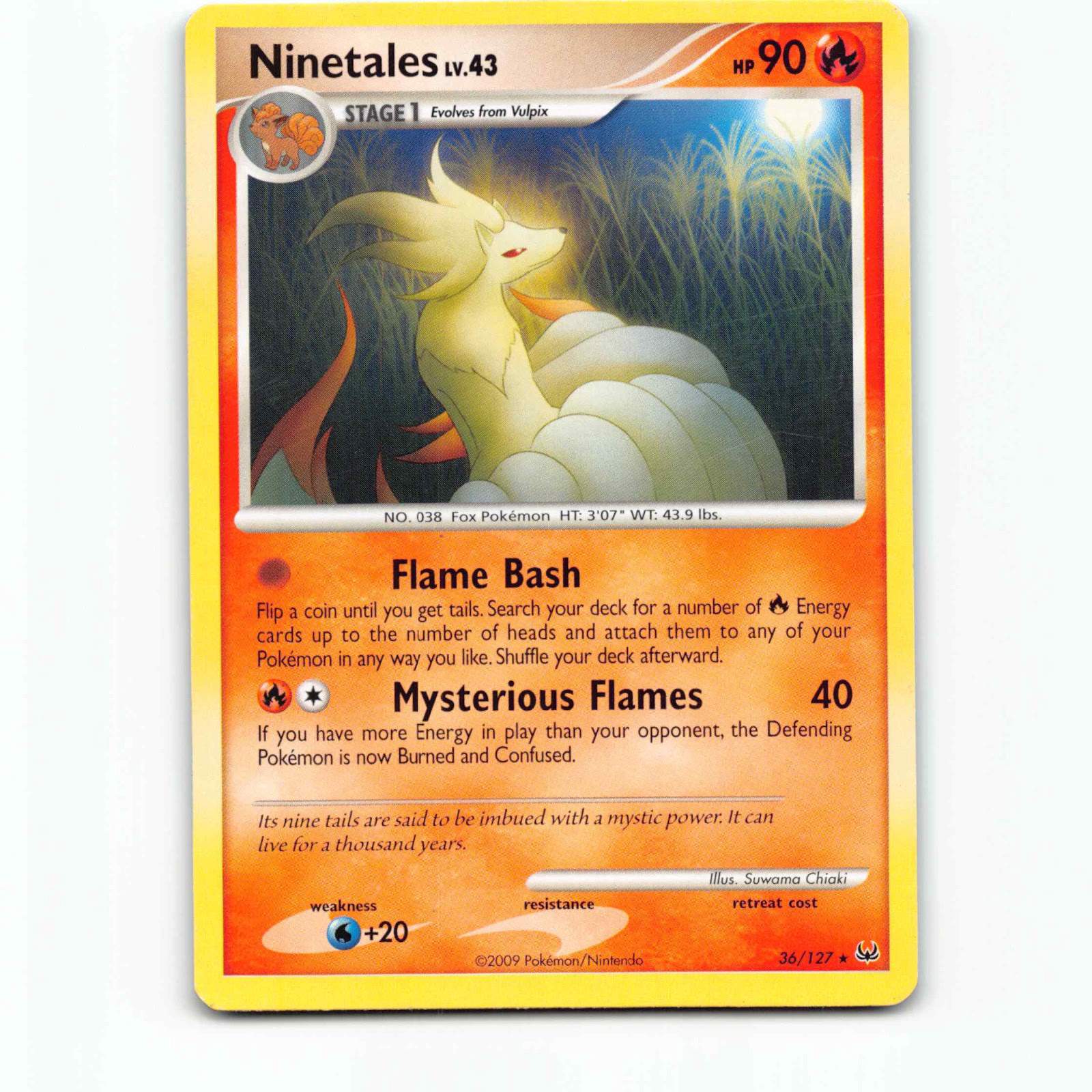 Ninetales 36 Pokémon PL EN 36/127 Platinum Pokemon Kort Platinum