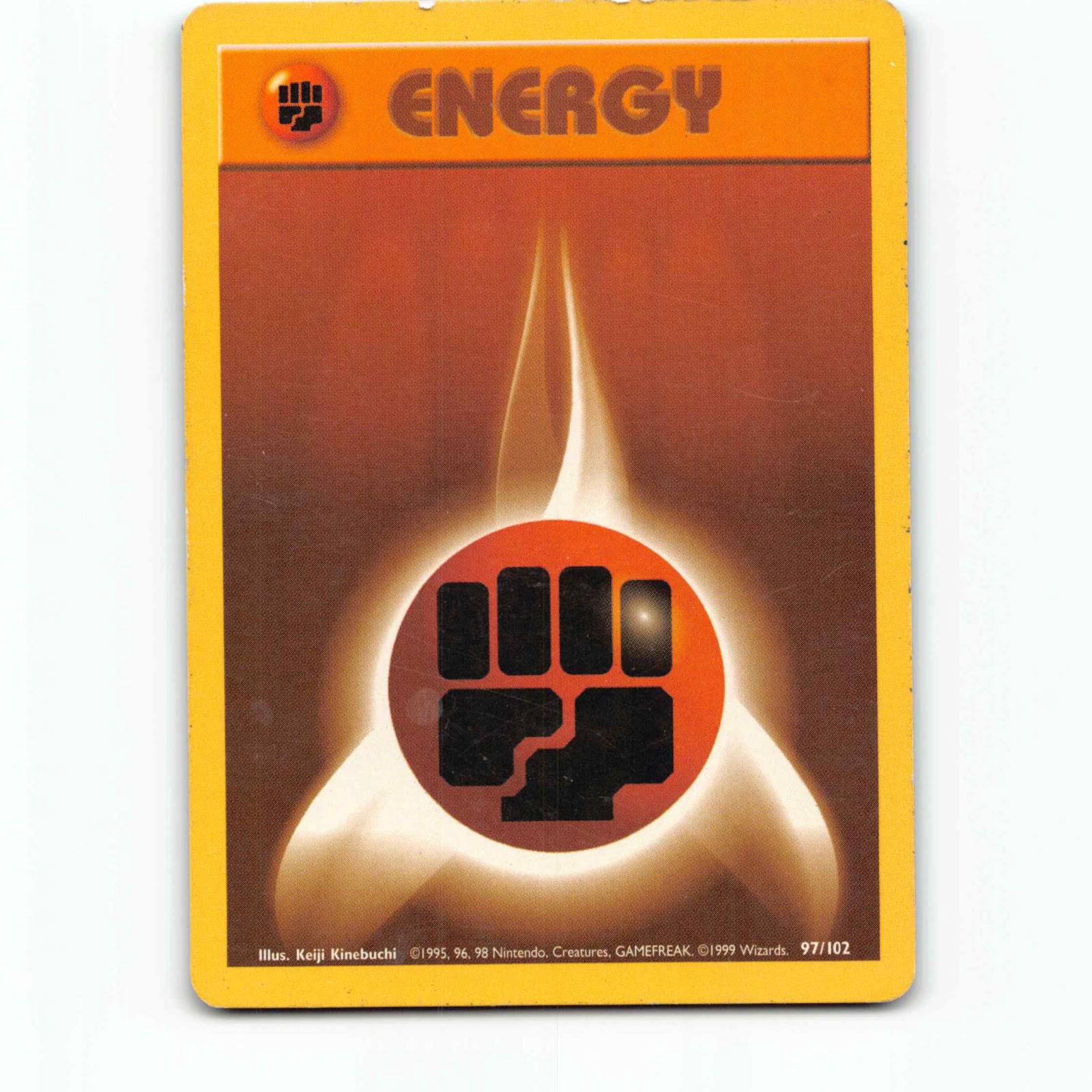 Fighting Energy 97 Pokémon BS EN 97/102 Base Set Pokemon Kort