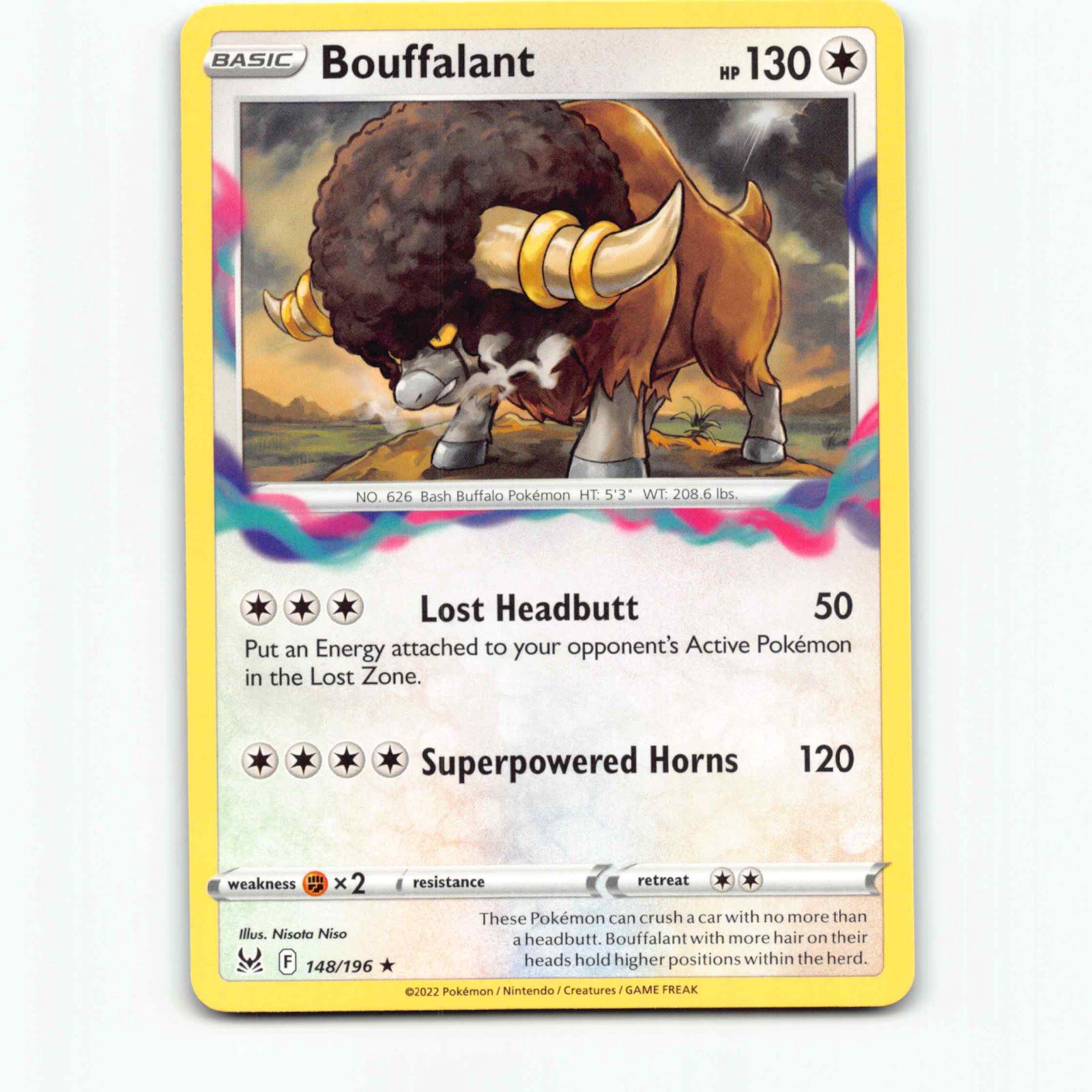 Bouffalant 148 Pokémon LOR EN 148/196 Lost Origin Pokemon Kort Sword & Shield