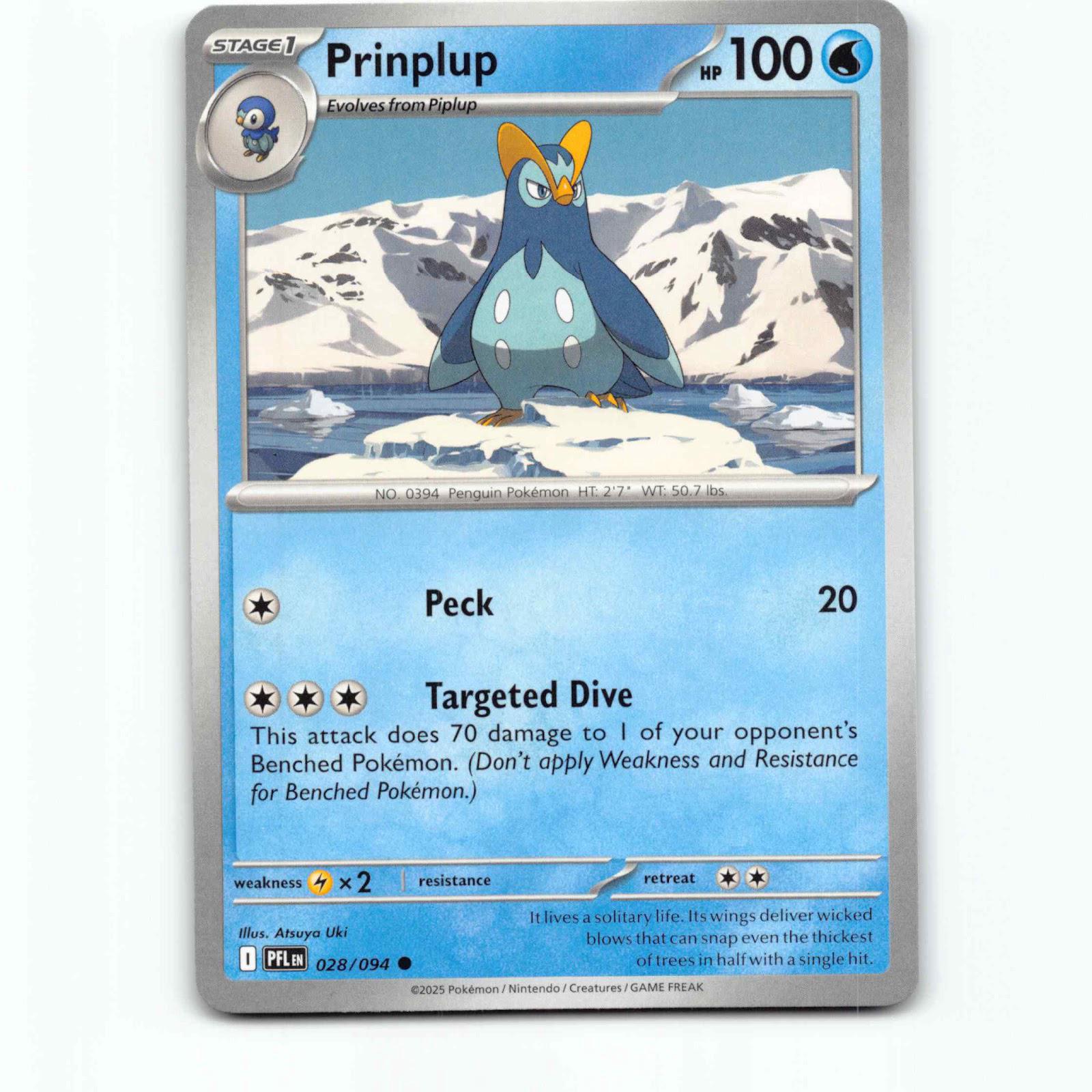 Prinplup 28 Pokémon PFL EN 028/094 Phantasmal Flames Pokemon Kort Mega Evolution