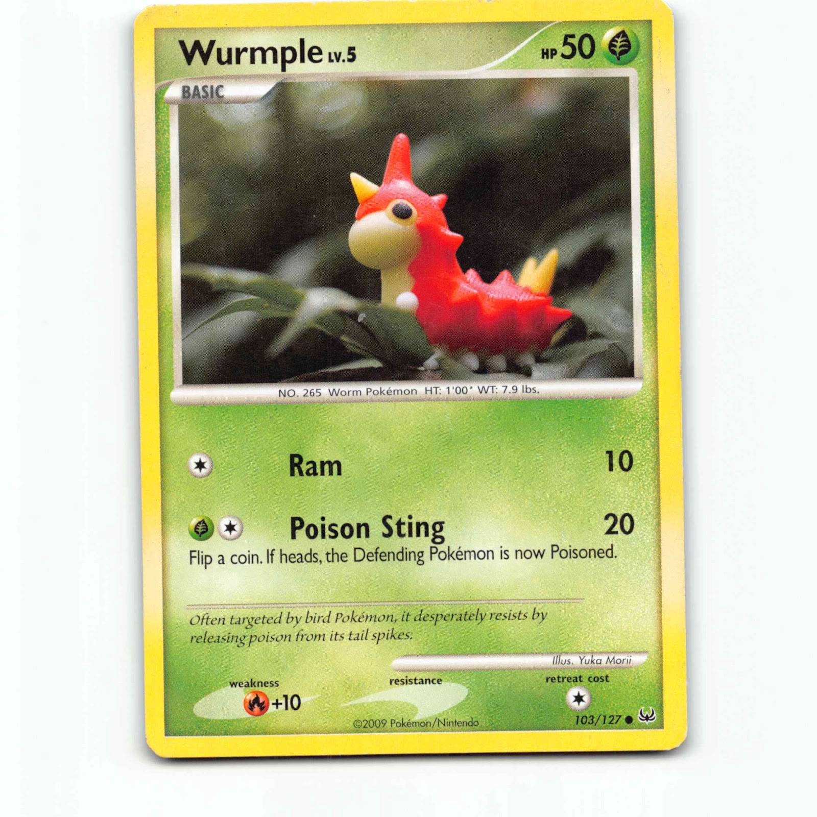 Wurmple 103 Pokémon PL EN 103/127 Platinum Pokemon Kort Platinum