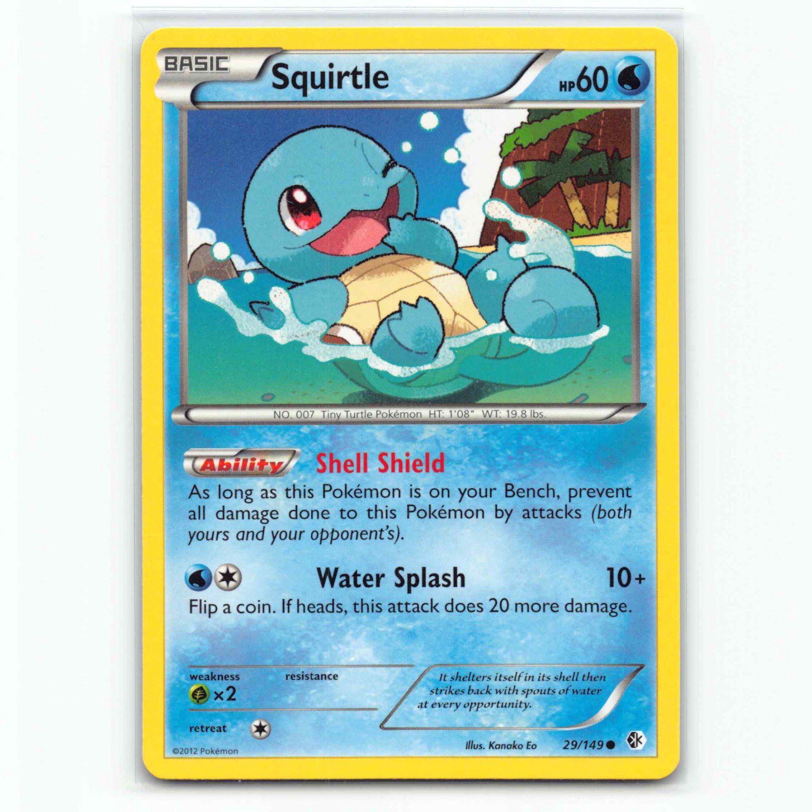 Squirtle 29 Pokémon BCR EN 29/149 Boundaries Crossed Pokemon Kort Black & White