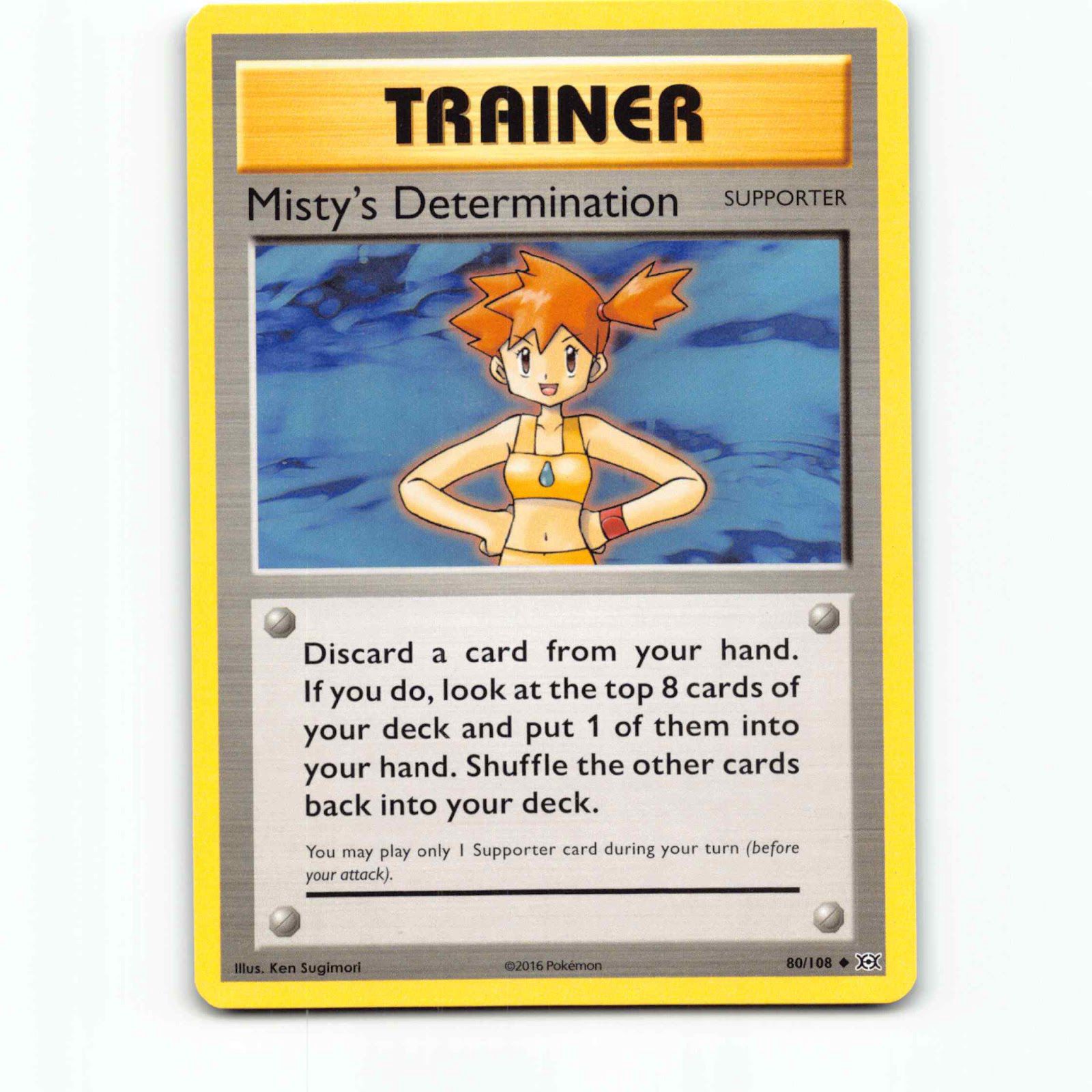 Misty's Determination 80 Pokémon EVO EN 80/108 Evolutions Pokemon Kort XY-Era