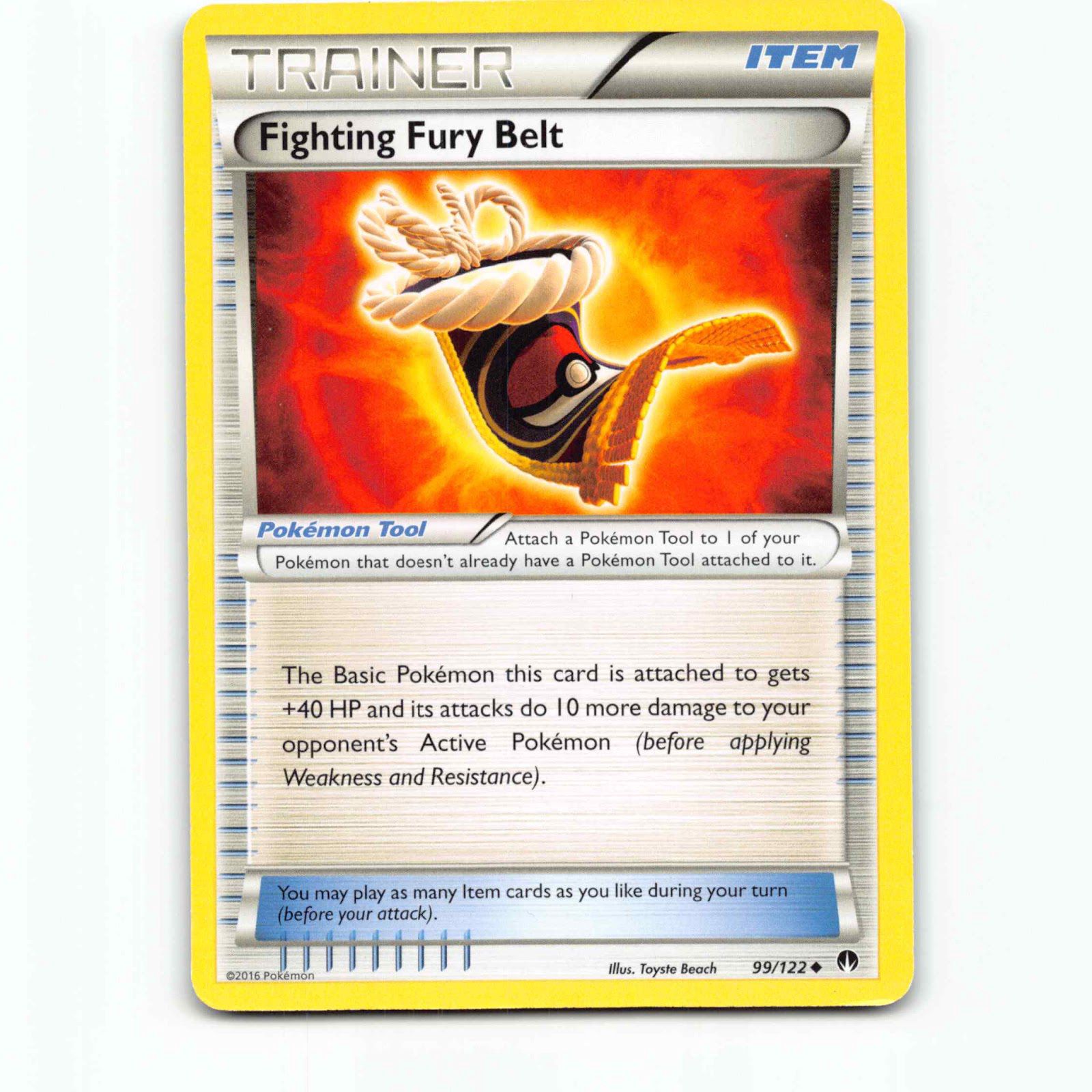 Fighting Fury Belt 99 Pokémon BKP EN 99/122 BREAKpoint Pokemon Kort XY-Era